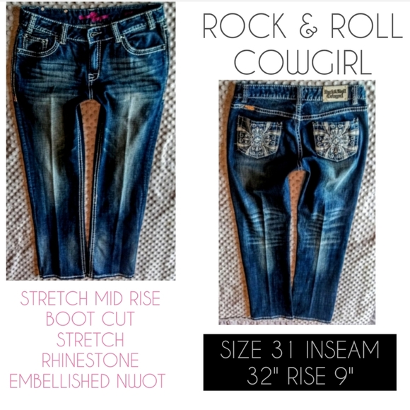 Rock & Roll Cowgirl Denim - Rock & Roll Cowgirl Jeans Size 31 Mid Rise Boot